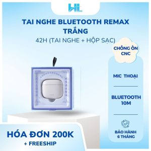 Tai nghe Blutooth Remax trắng