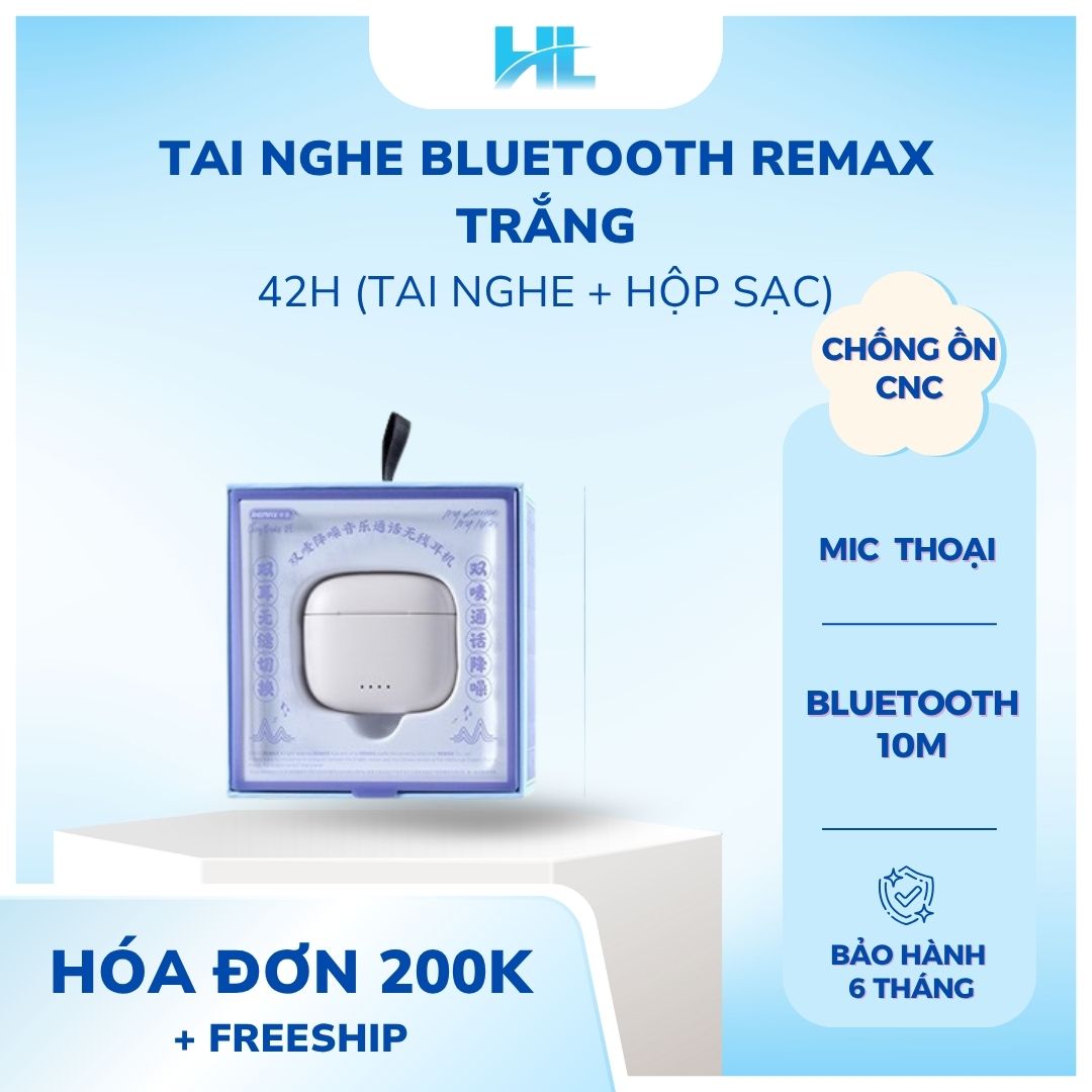 Tai nghe Blutooth Remax trắng