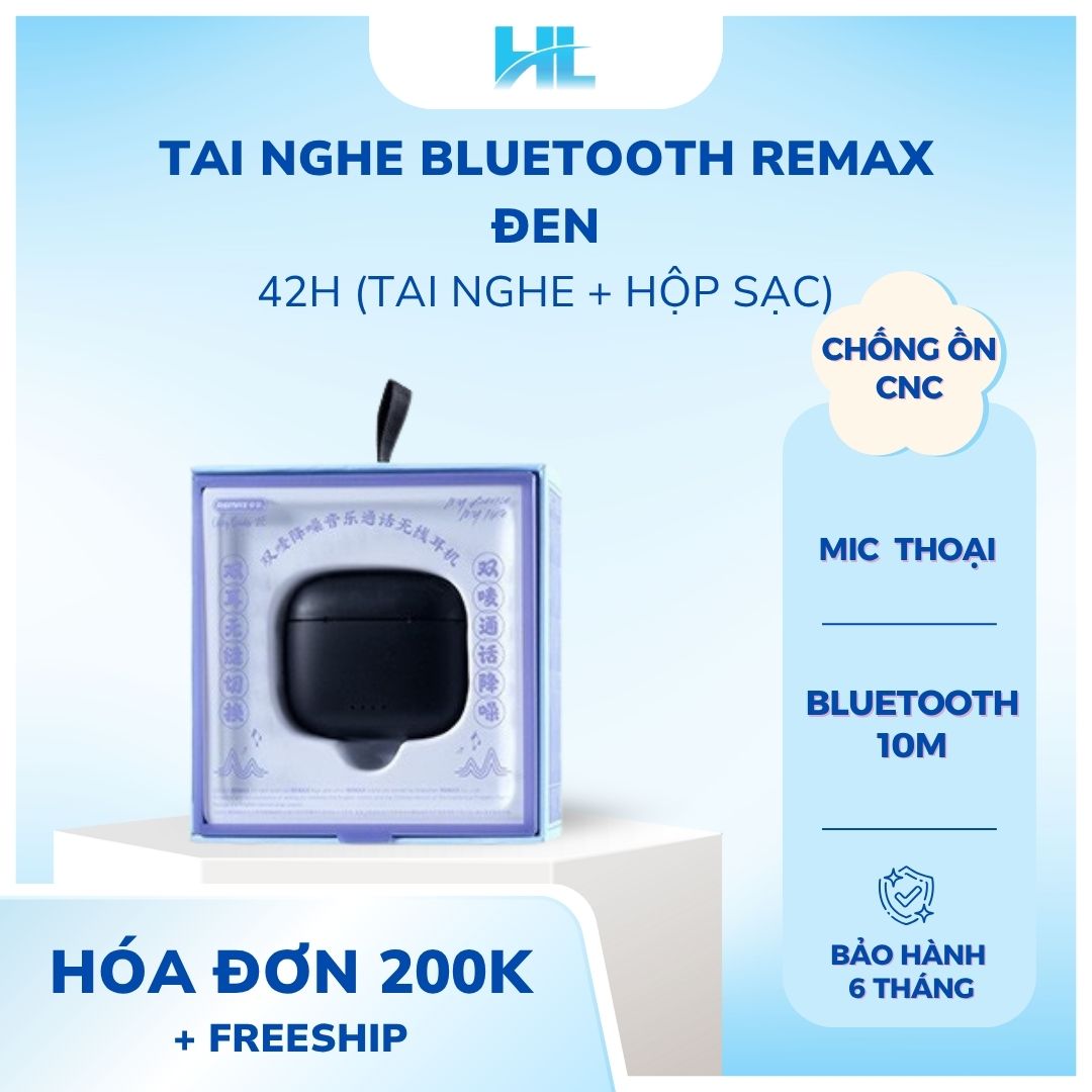 Tai nghe Blutooth Remax đen